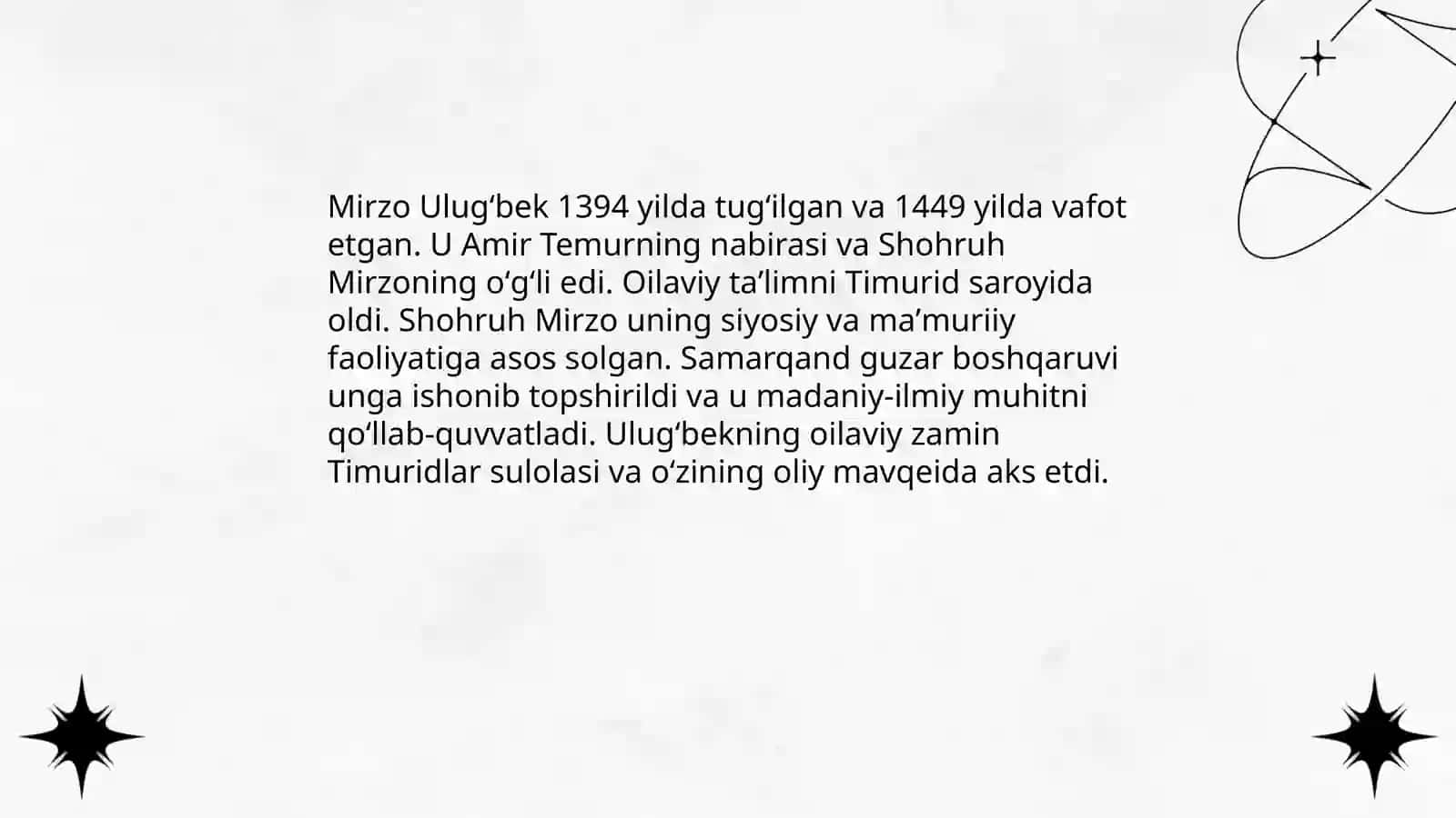 Mirzo Ulugʻbek davlat arbobi va buyuk olim 3