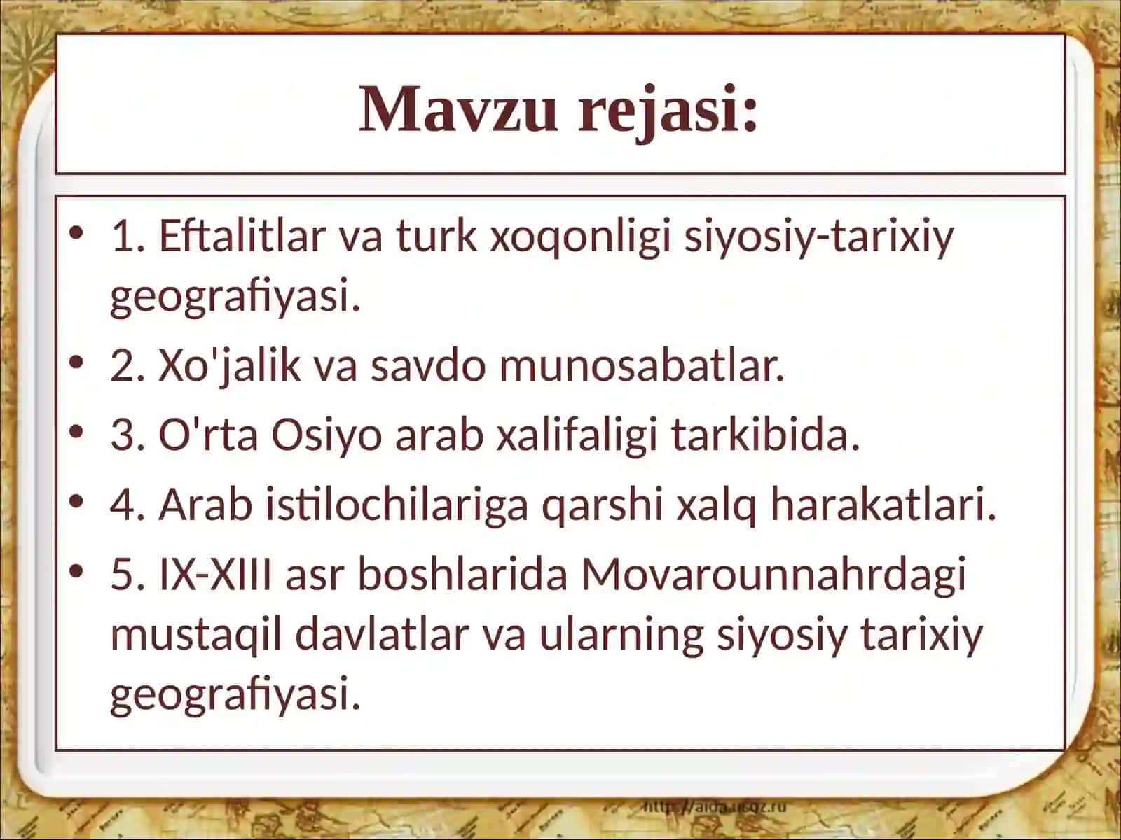 O‘rta Osiyoning o‘rta asrlardagi tarixiy geografiyasi 3