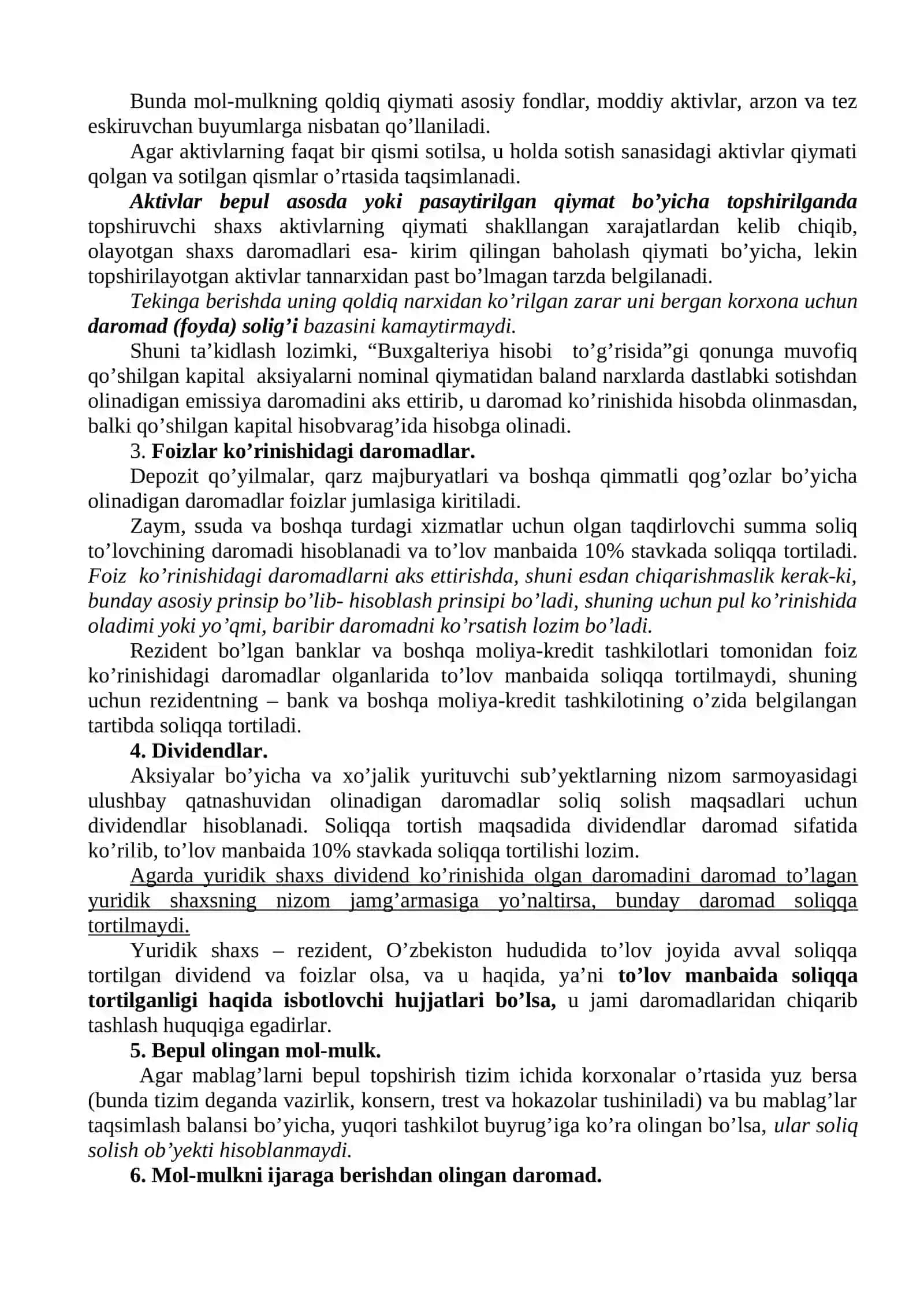 Yuridik shaxslar daromadi (foydasi)ga solinadigan soliqni hisoblash va budjetga to’lash tartibi 3