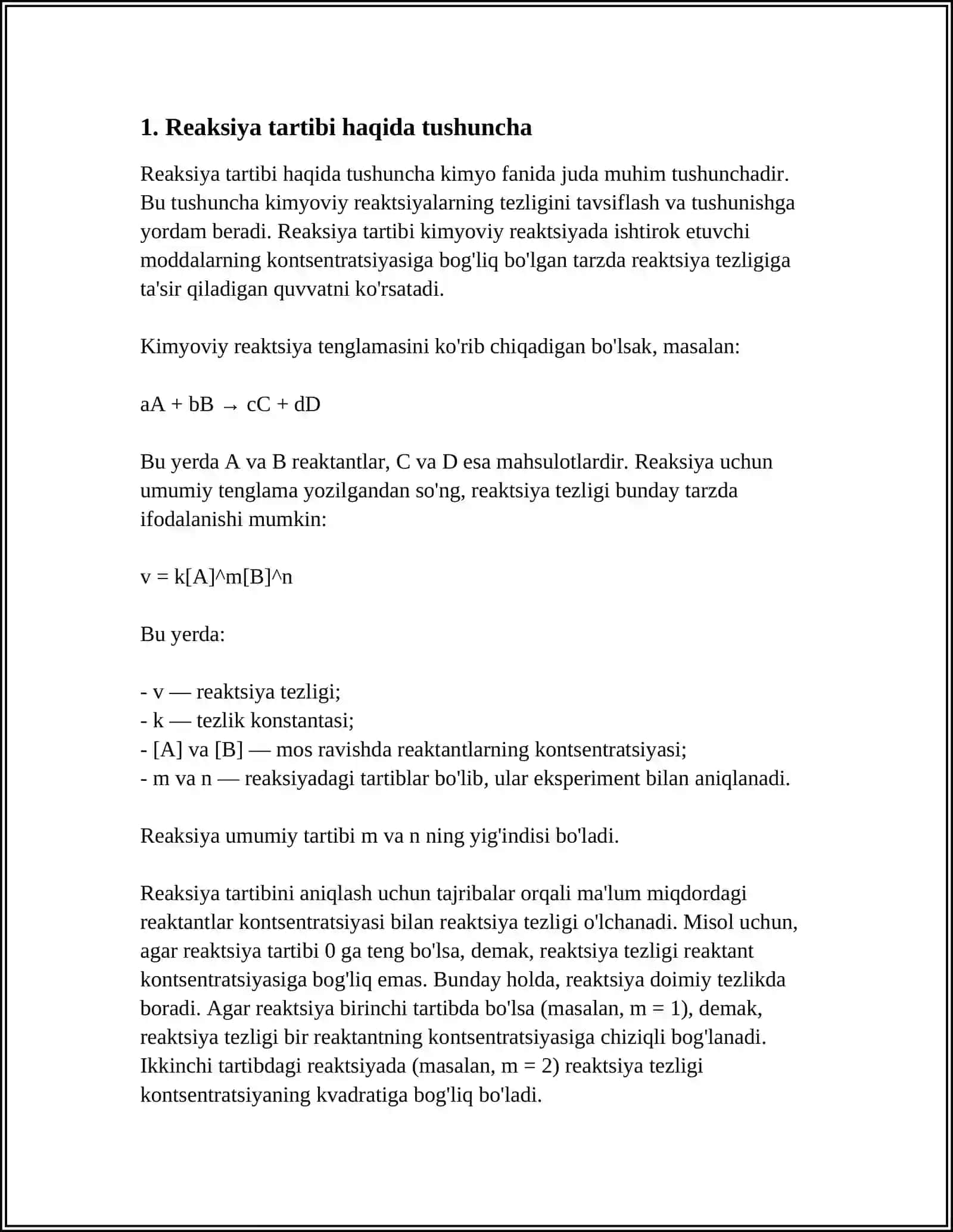 REAKSIYALARNING TARTIBI VA MOLEKULYARLIGI 3