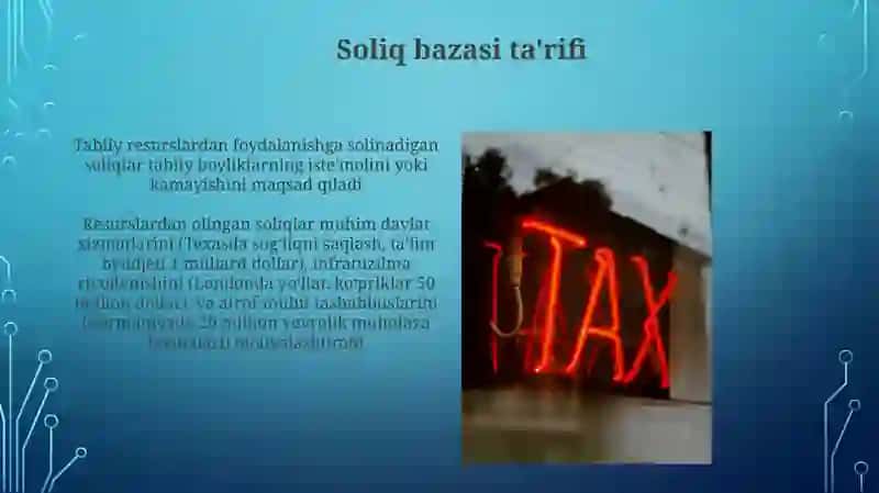 Yer resurslaridan foydalanganlik uchun soliq 3