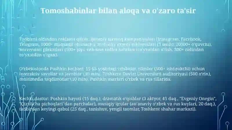 O'zbekistonda Pushkin izlari: Joylar va adabiy manzillar 3