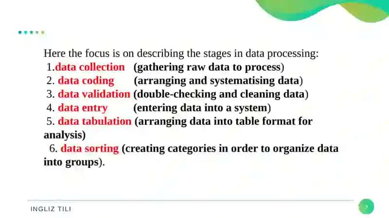Data Processing 3