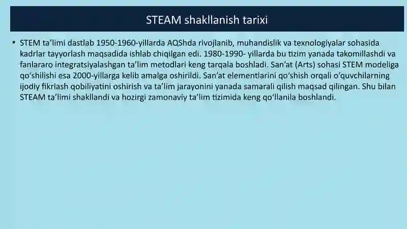 Steam ta'limi prezentatsiya 3