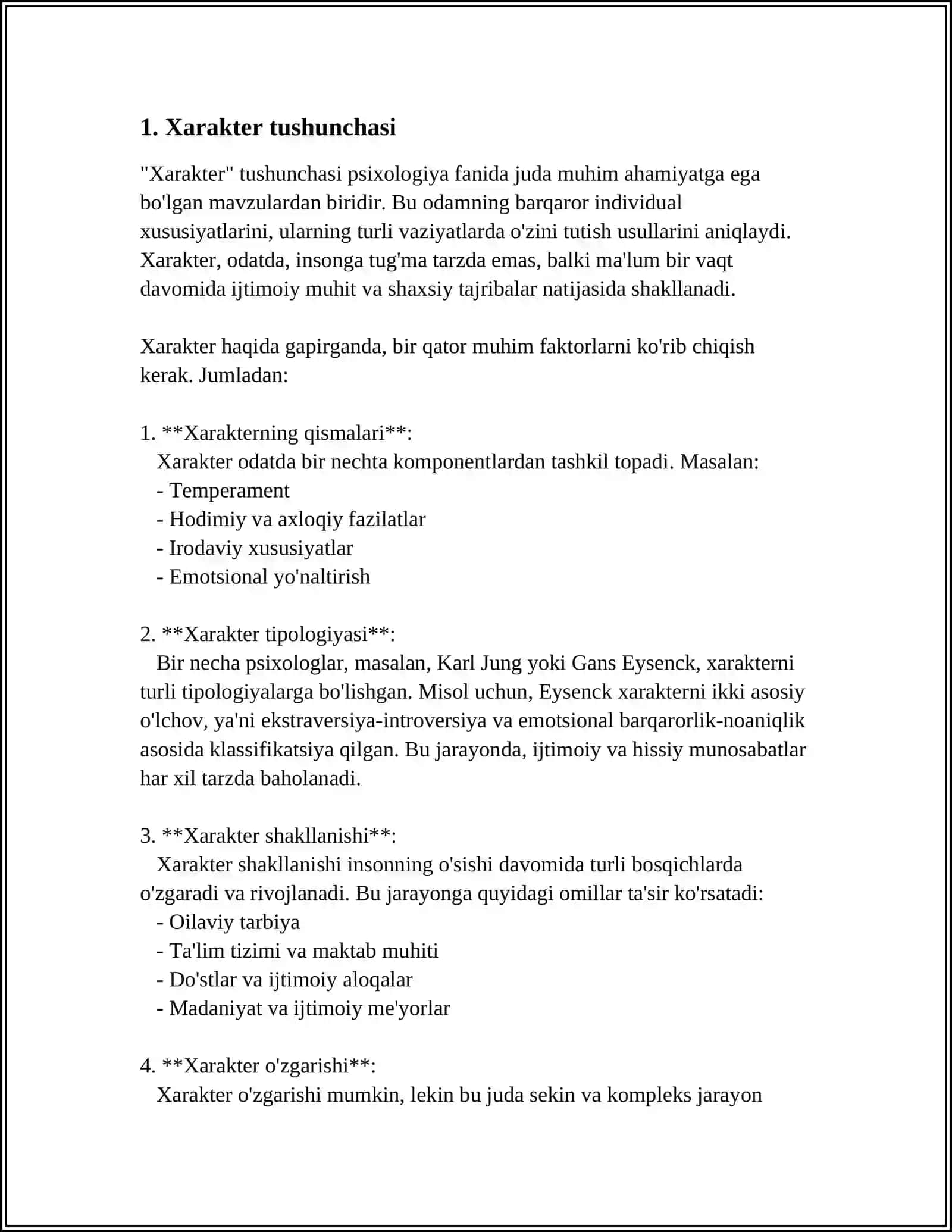 Xarakter tushunchasi 3