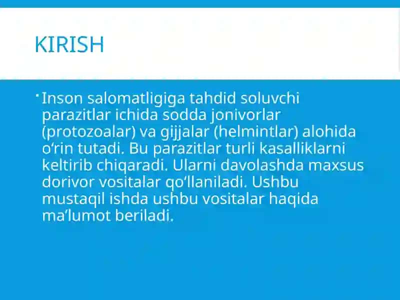 Farmakologiya fanidan mustaqilishi 3