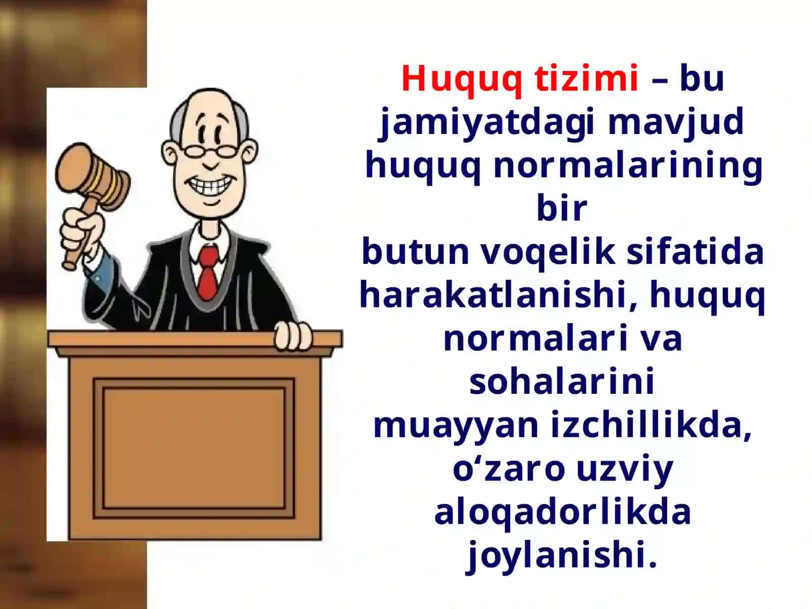 8-sinf Huquq fanidan dars ishlanma. Huquq sohalari 3