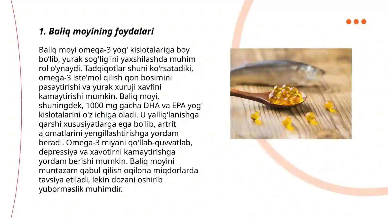 Hayvonlardan olinadigon yog'lar:balik moyi 3