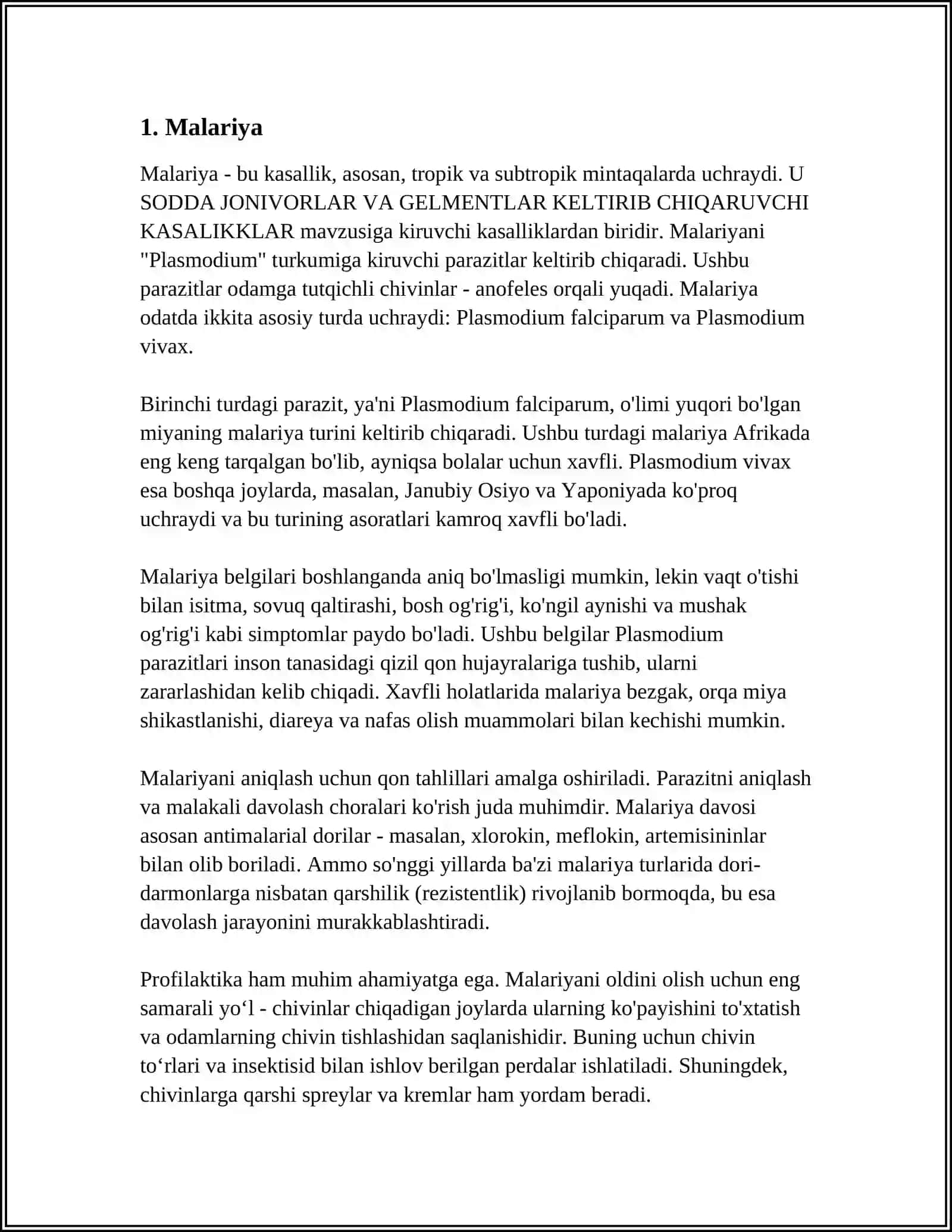 SODDA JONIVORLAR VA GELMENTLAR KELTIRIB CHIQARUVCHI KASALIKKLAR 3