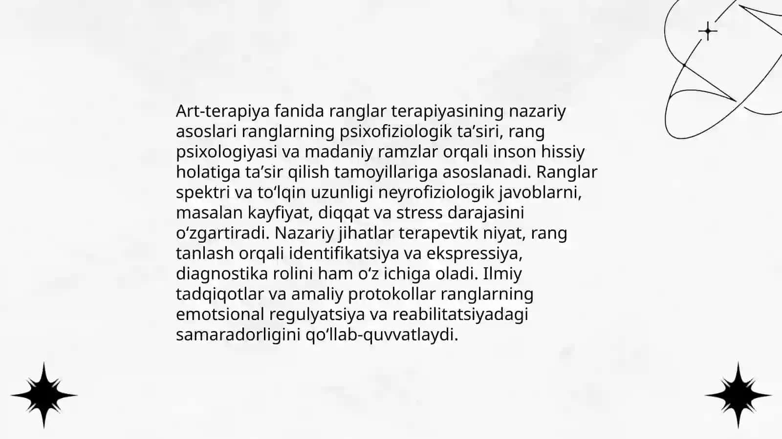 Art-terapiya fanida ranglar terapiyasi mavzusi 3