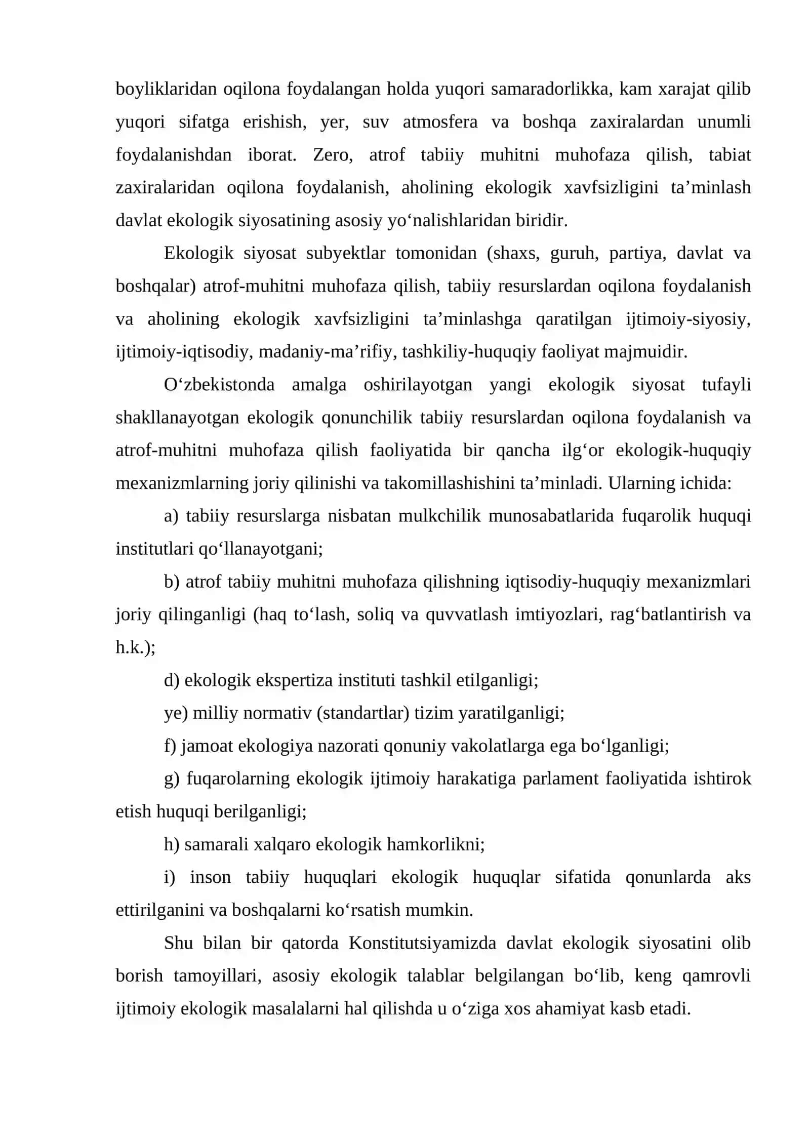 O‘zbekiston Respublikasining ekologiya sohasidagi xalqaro hamkorligi 3