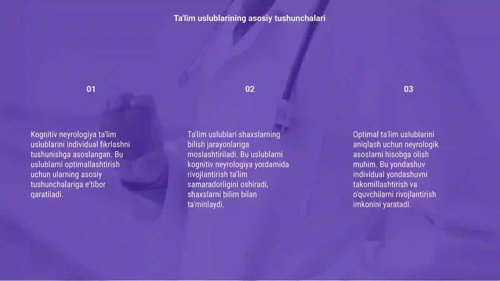 Ta'lim uslublarini kognitiv neyrologiya asosida optimallashtirish 3