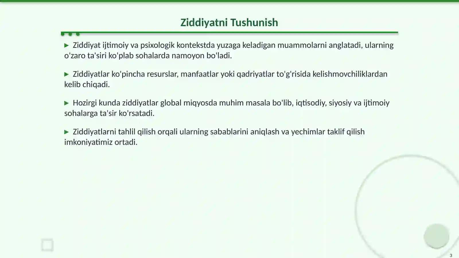 Ziddiyatni Yuzaga Keltiruvchi Vaziyatlari Tahlili 3