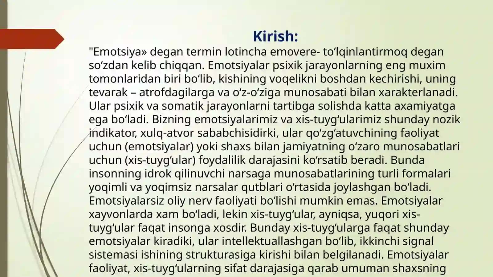 Emotsiya haqida 3