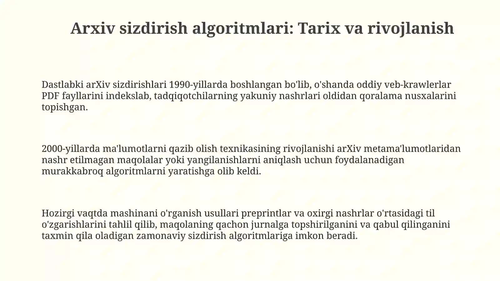 Arxivlash algoritmari 3