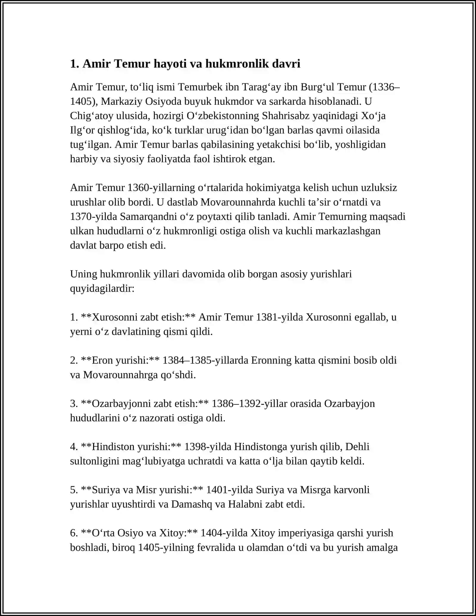 AMIR TEMUR VA TEMURIYLAR DAVLATI TARIXIY GEOGRAFIYASI 3