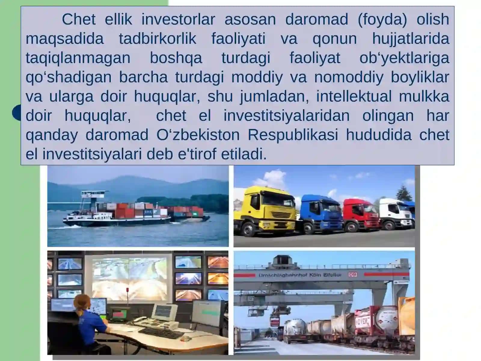 Iqtisodiyotni rivojlantirishda xorijiy investitsyalarning roli 3