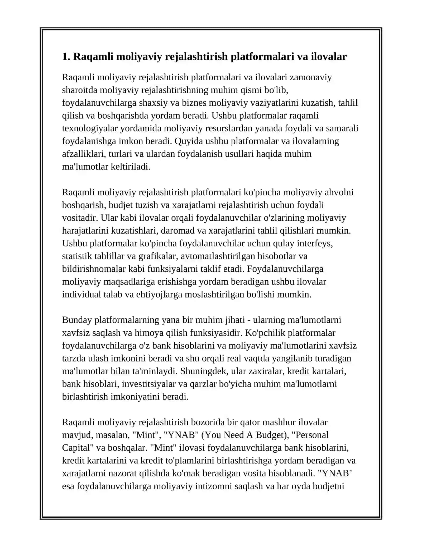 ZAMANAGÓY SHÁRAYATTA FINANSLIQ REJELESTIRIWDIŃ ÚSTIN TURATUǴIN BAǴDARLARI 3