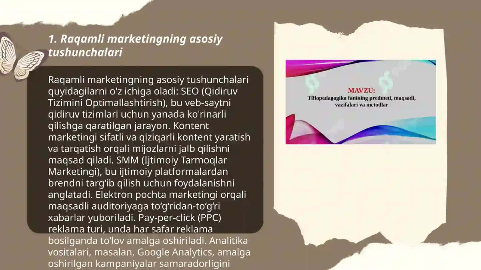 Turizmda elektron marketing fanining predmeti, maqsadi va vazifalari 3