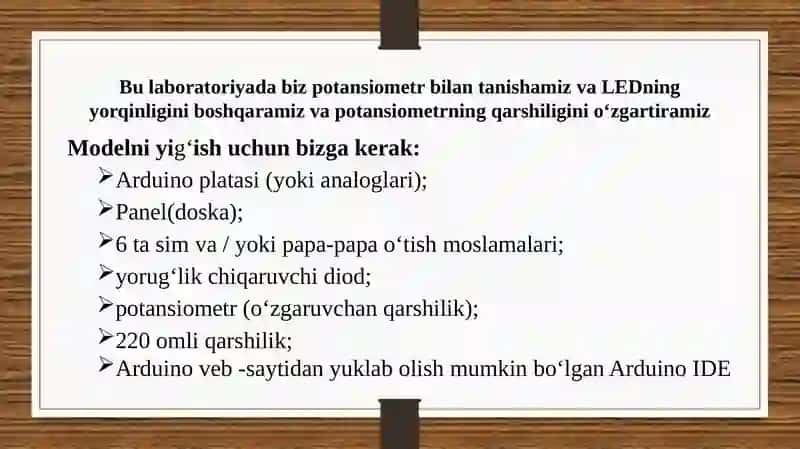 Arduino orqali yorlig‘lik diodini yoritish darajasini nazorat qilish 3