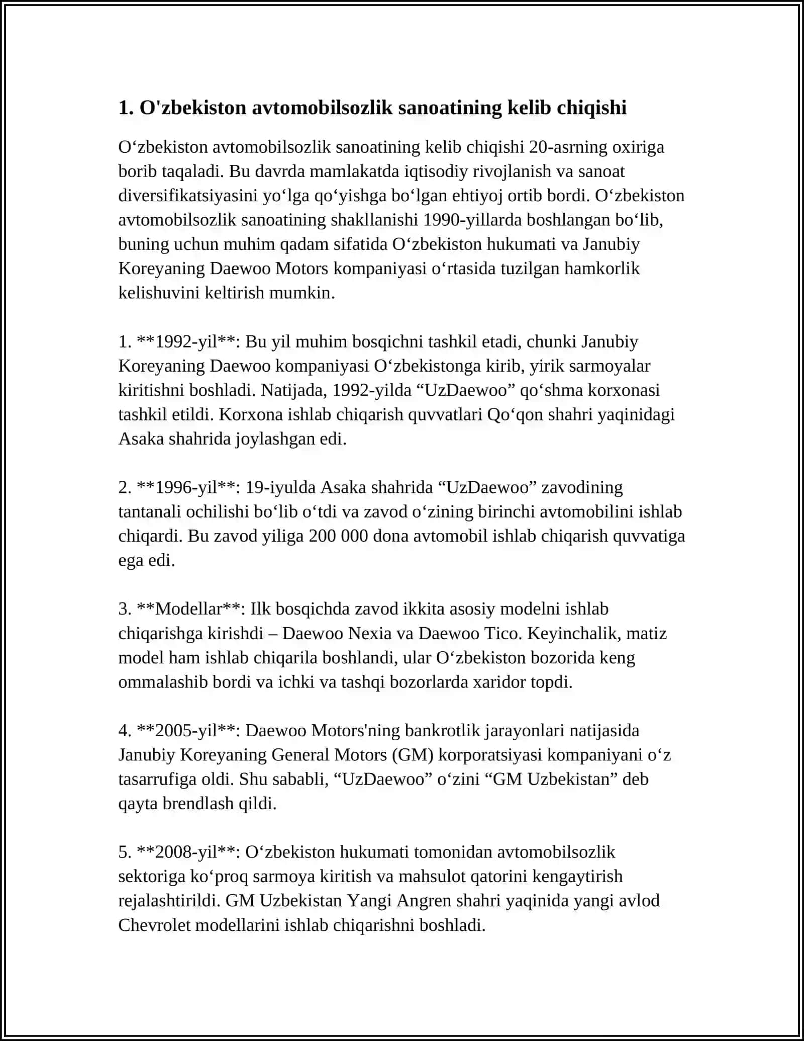 MUSTAQILLIK YILLARIDA AVTOMOBILSOZLIK SANOATI 3