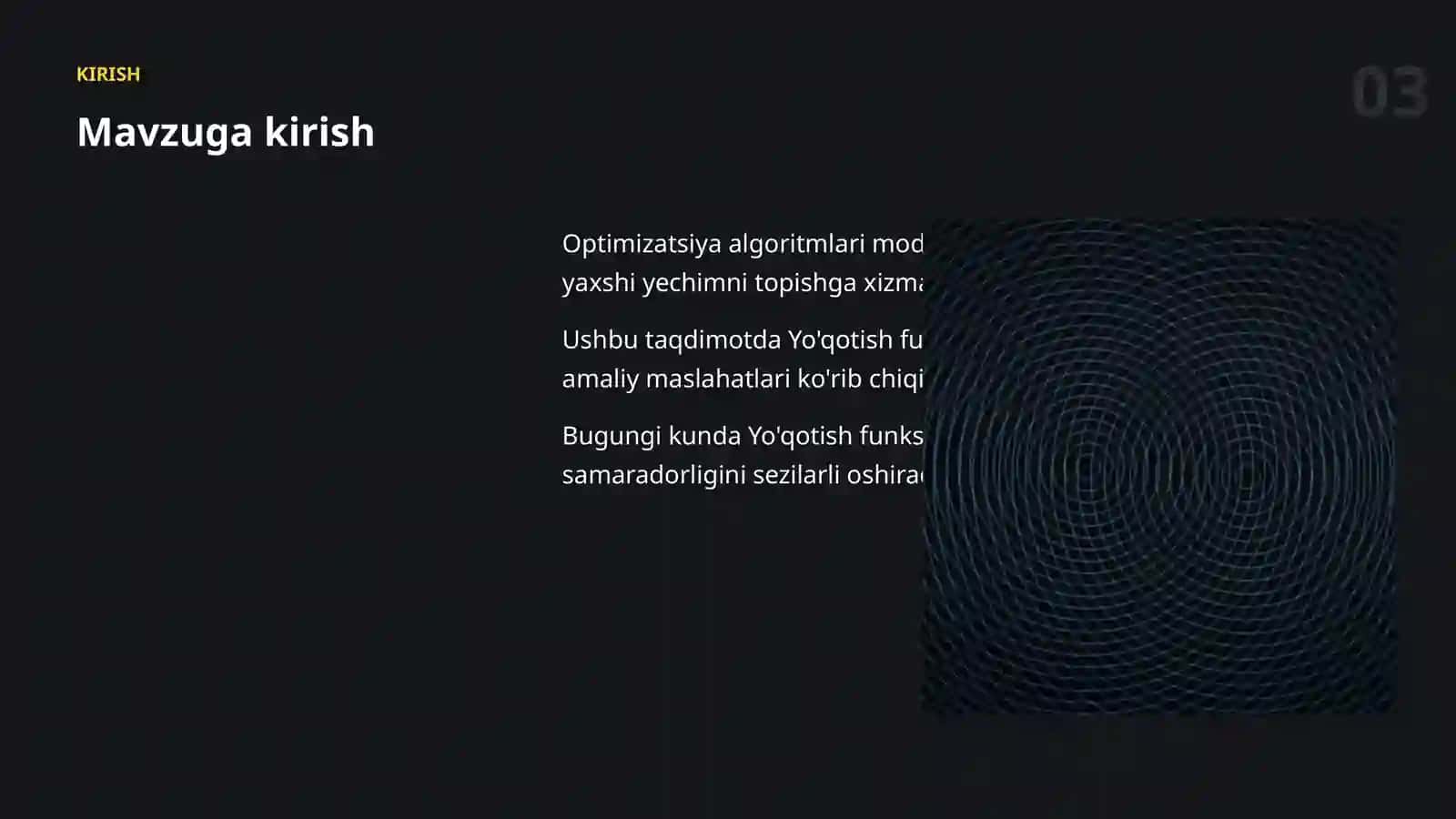 Optimizatsiya algoritmlari 3