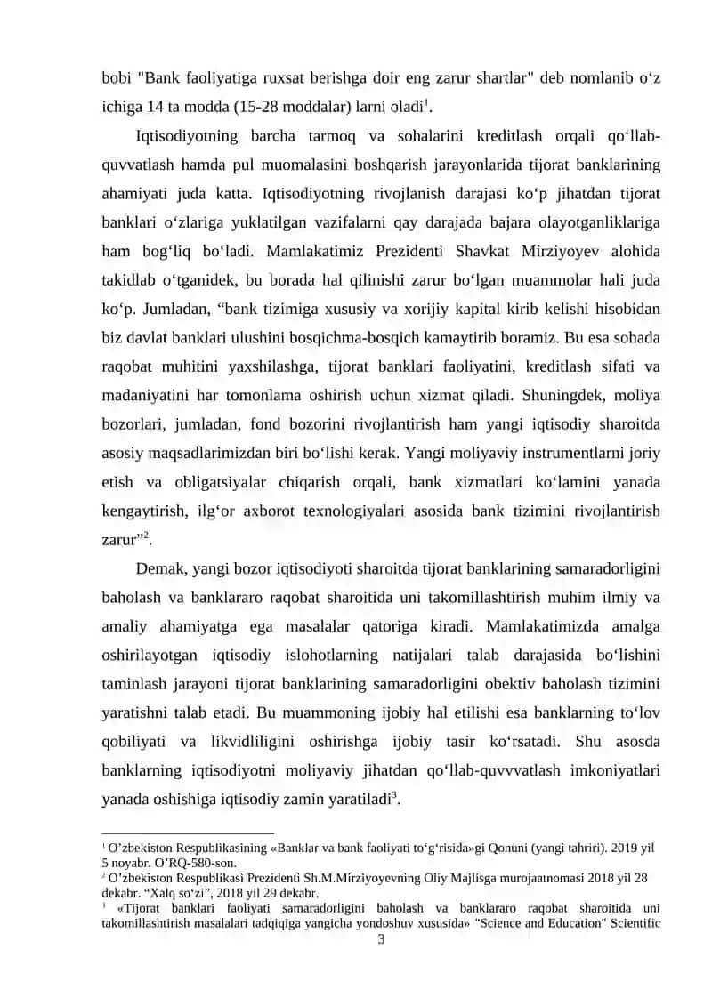 Tijorat banklari va ular faoliyatini rivojlantirishning asosiy yo‘nalishlari 3
