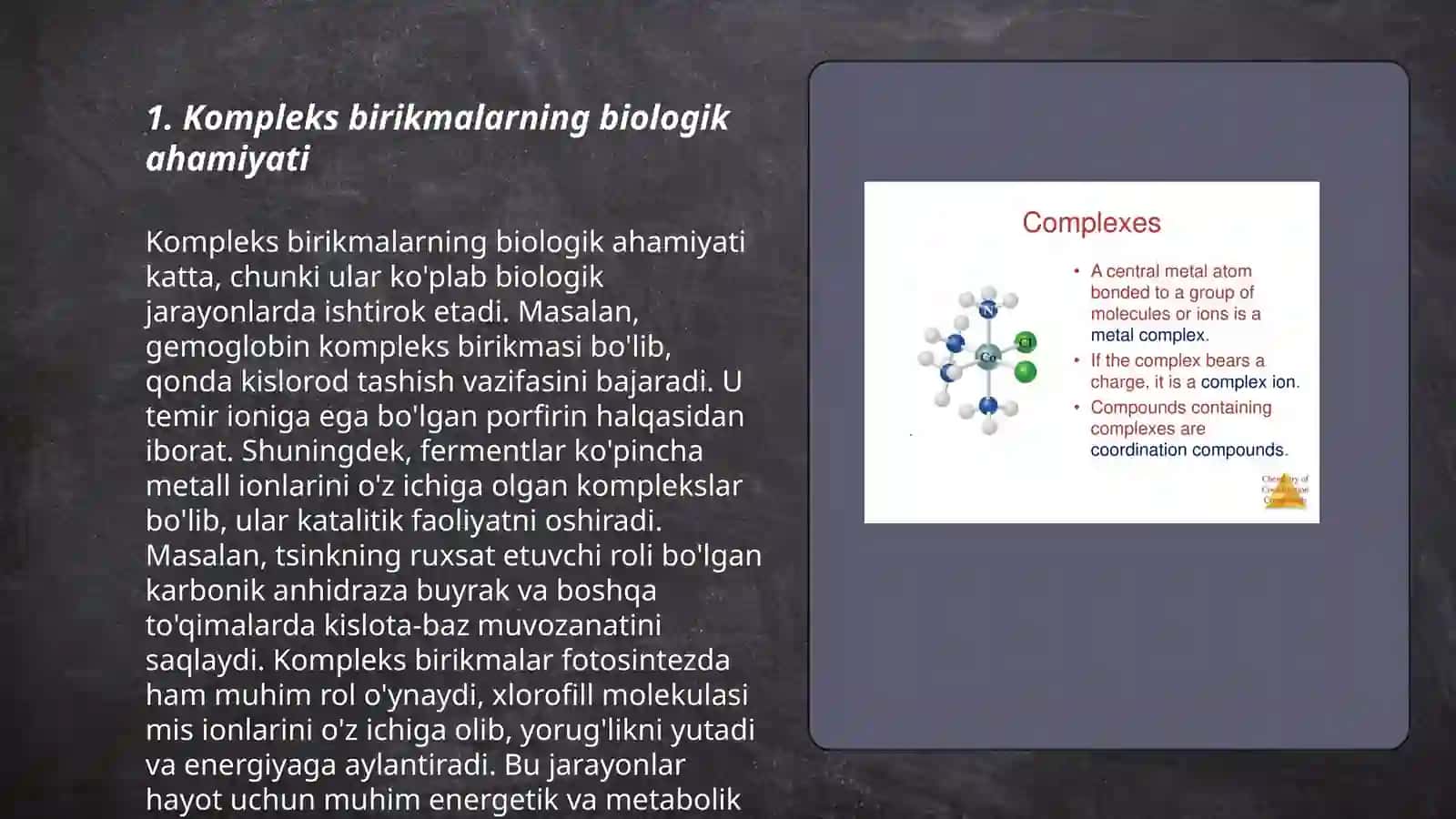 Kompleks birikmalar-biologik faol birikmalar 3