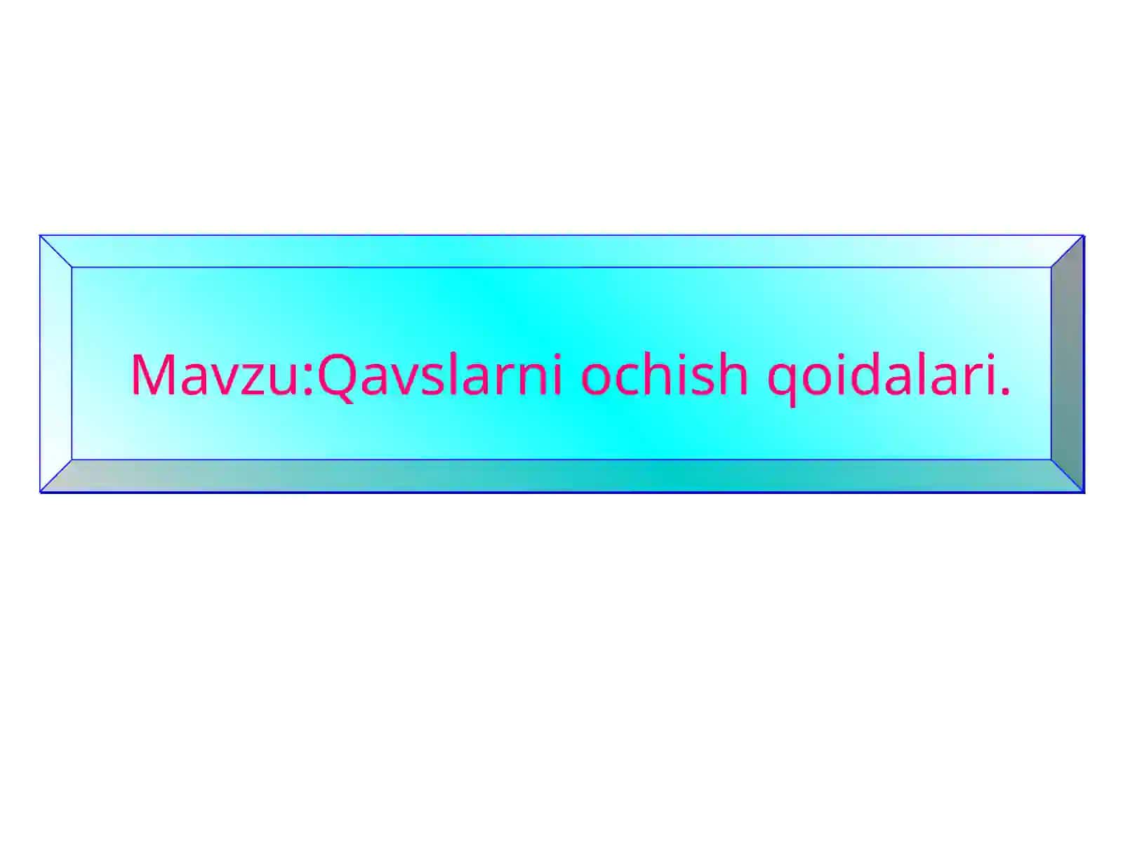 Qavslarni ochish qoidalari 3