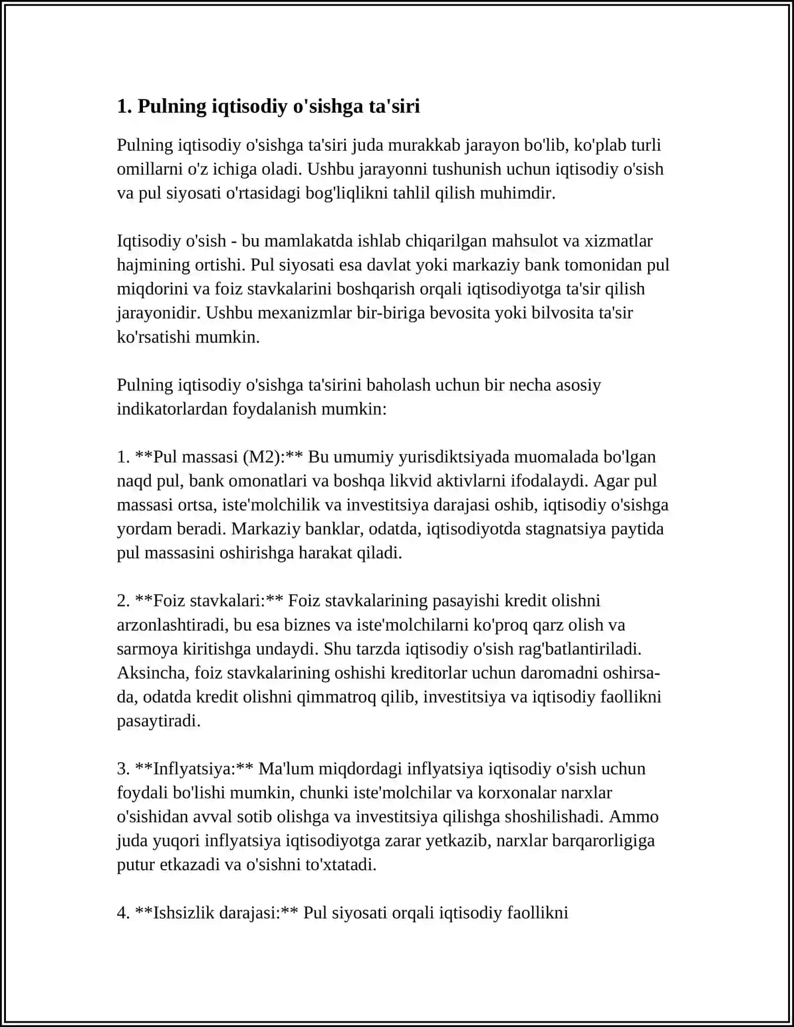 IQTISODIY TARAQQIYOTDA PULNING RO'LI 3