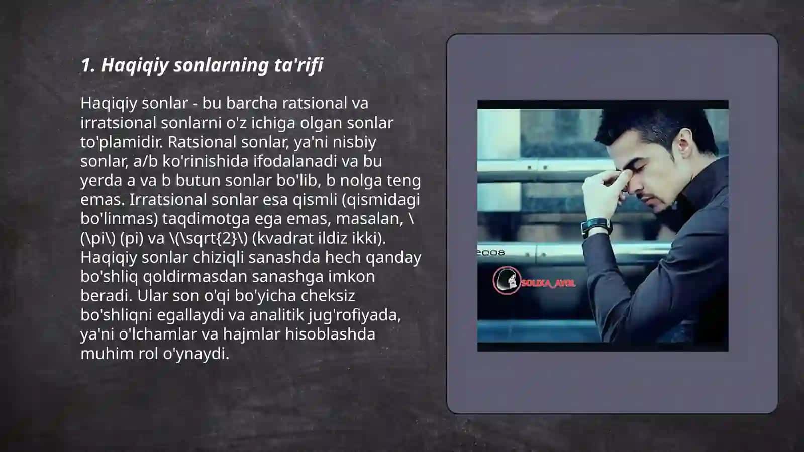 Haqiqiy sonlar 3
