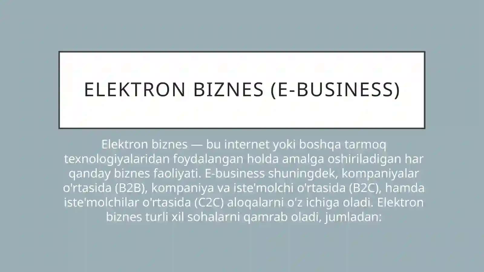 Elektron biznes va mobil-tijorat 3