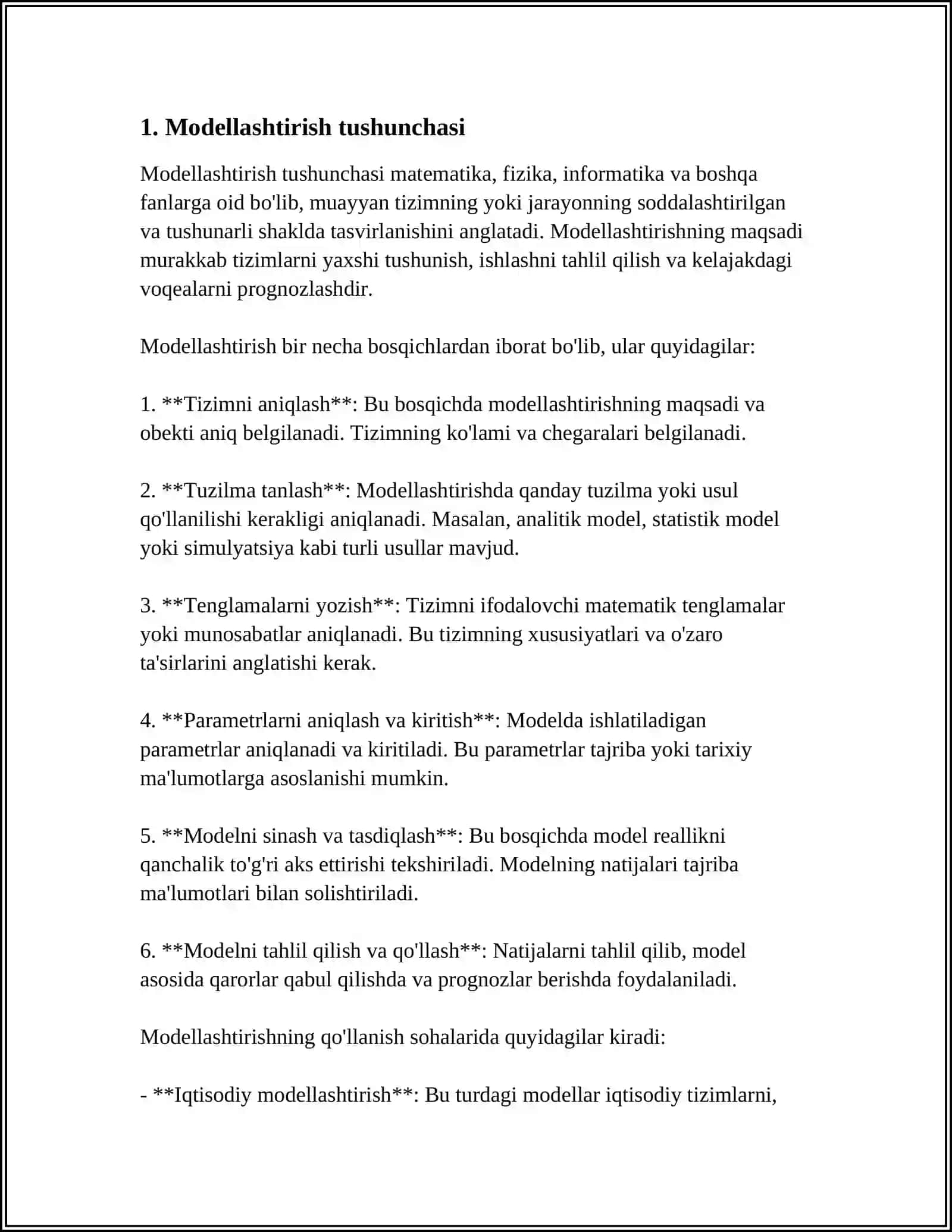 MODELLASHTIRISH TURLARI 3
