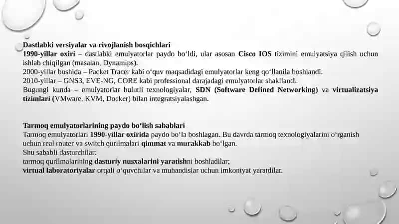 Tarmoq emulyatorlari va ulardan foydalanish 3