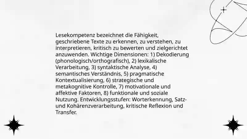 Lesekompetenz 3