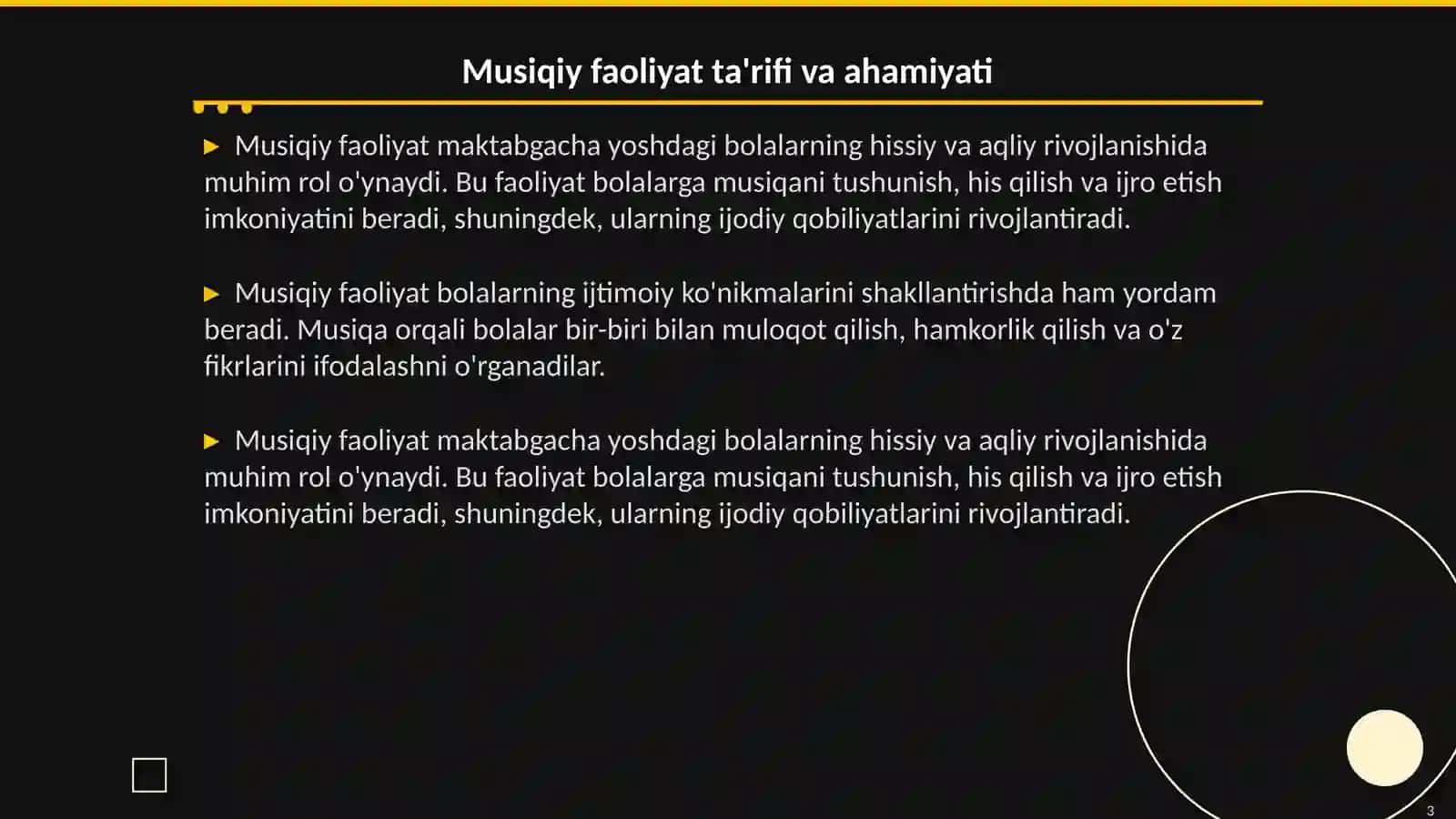 Maktabgacha kichik yoshdagi bolalarni musiqiy faloiyat mazmuni 3