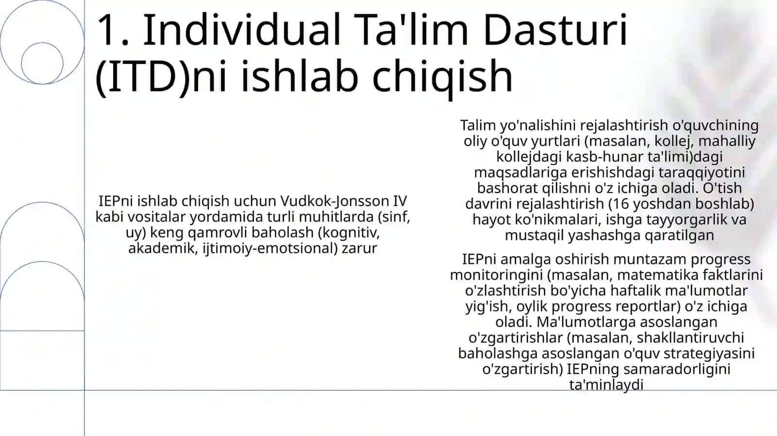 Individual Ta'lim Dasturi (ITD) 3