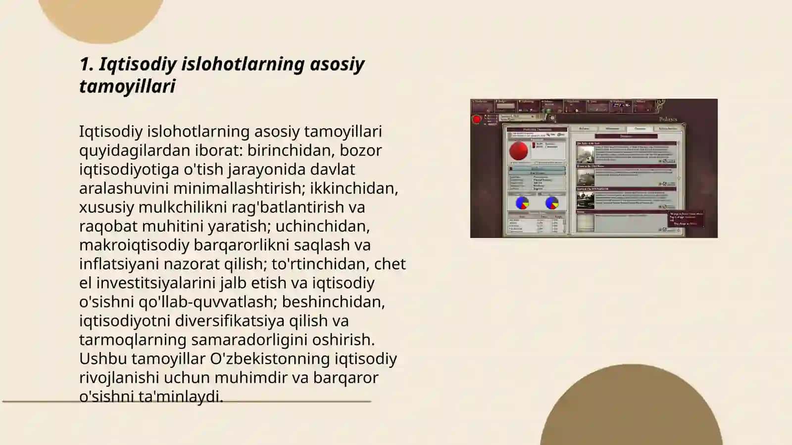 Iqtisodiy islohotlar, xususiy mulkchilikning shakllanishi 3