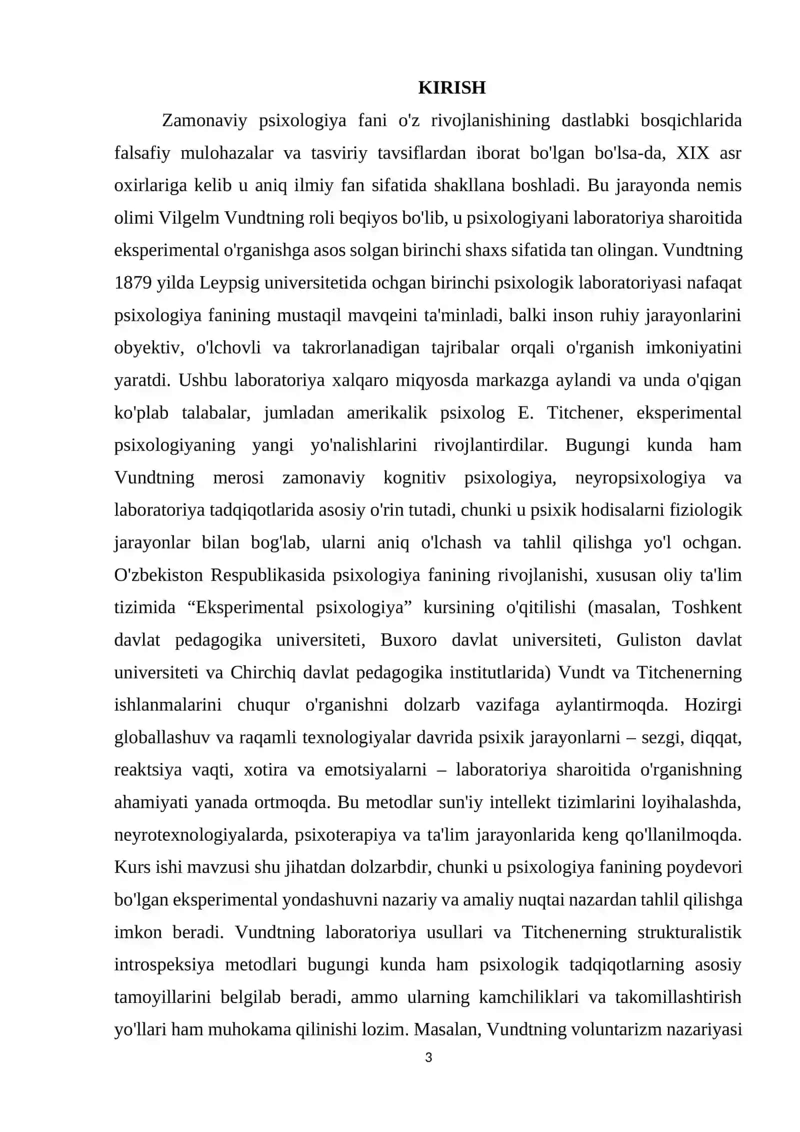 V.Vuntning ekspremental psixologiya va yo'nalishiga doir 3