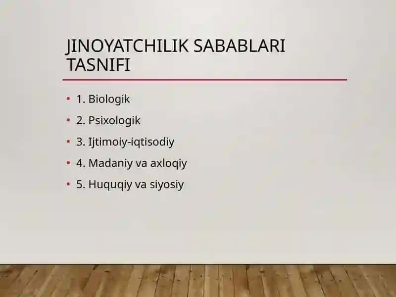 Jinoyatchilik sabablari 3