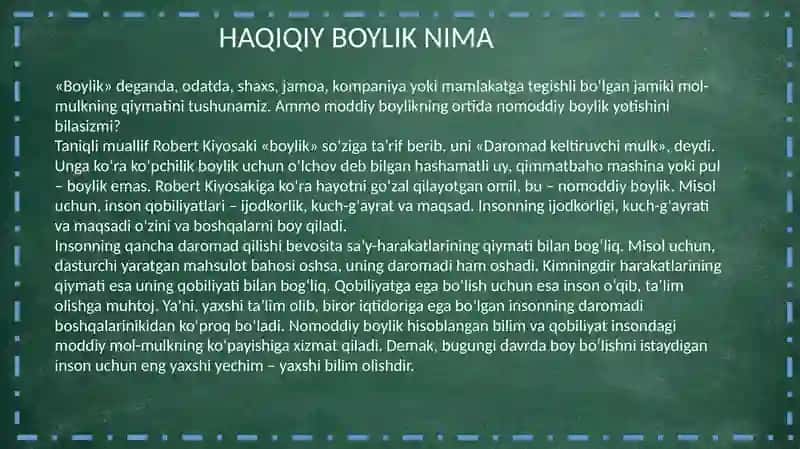 BOYLIKDAN FOYDALANISH MEZONLARI 32-mavzu 3