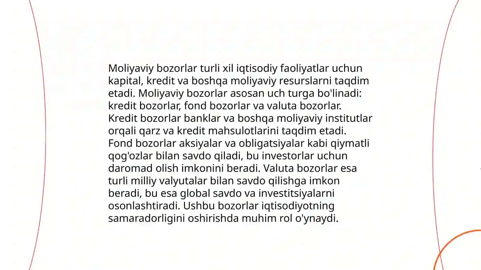 Moliya bozorlari va foiz stavkalari 3