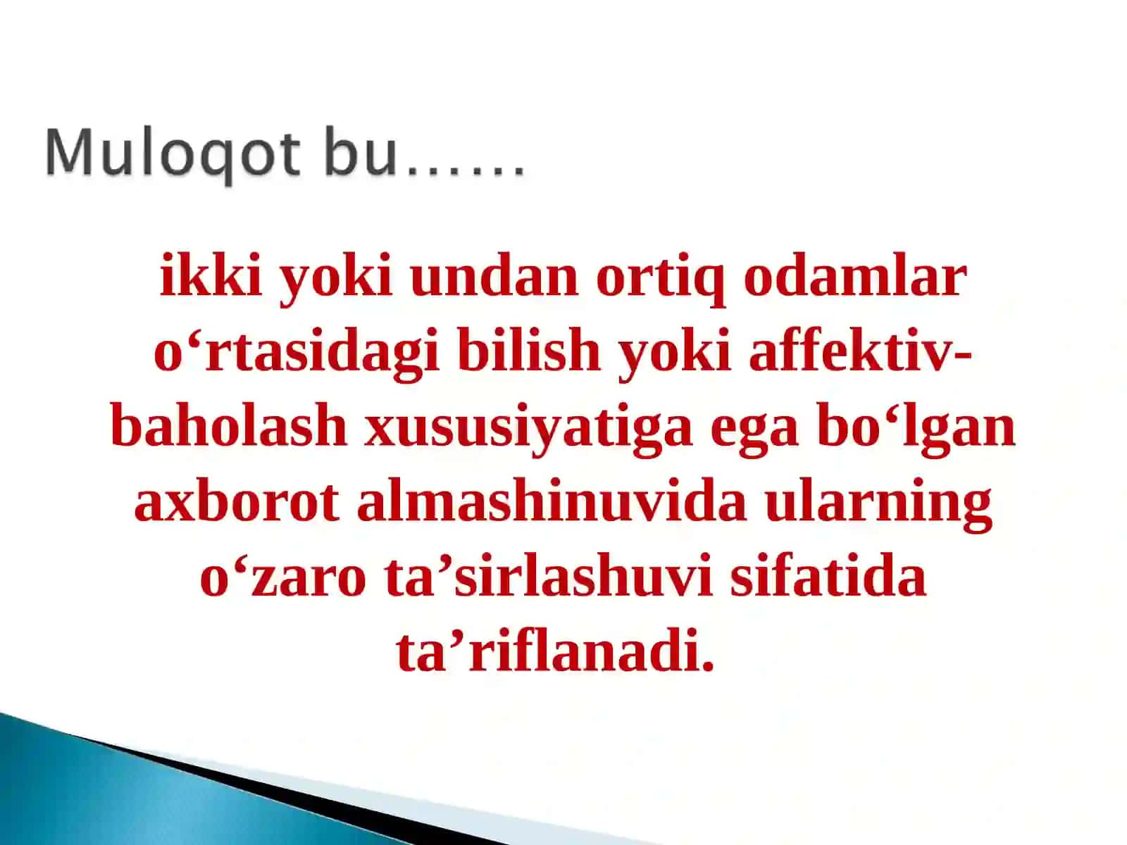 Muloqot va nutq haqida tushuncha, muloqot turlari 3