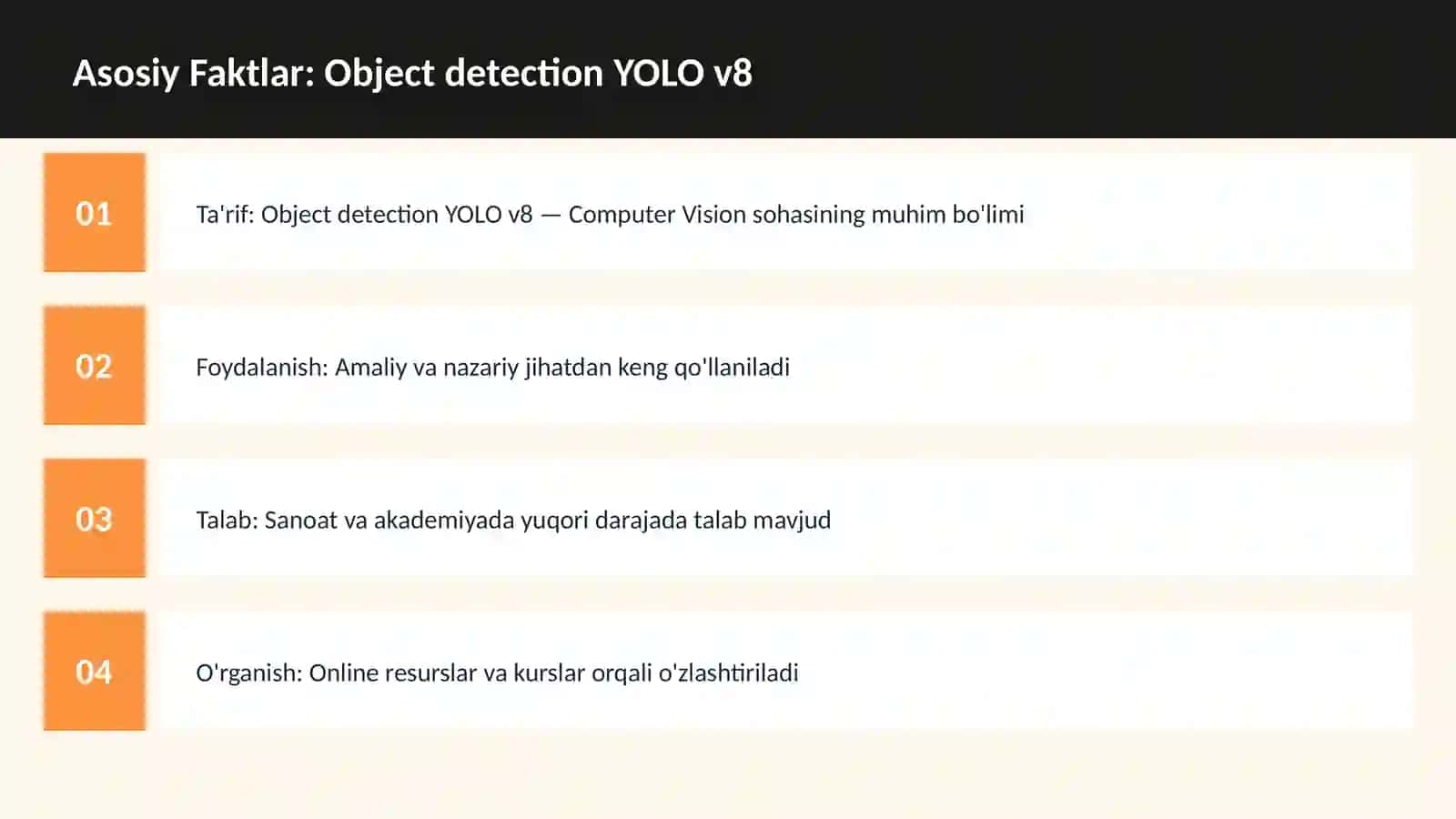 Object detection YOLO v8 3