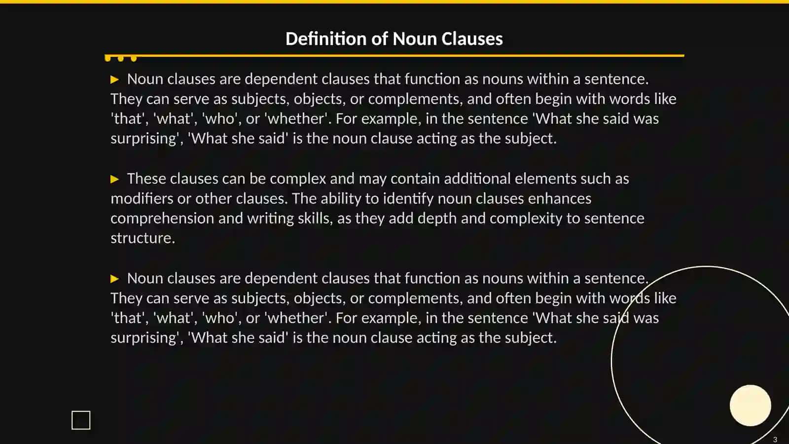 Noun Clauses in writing 3