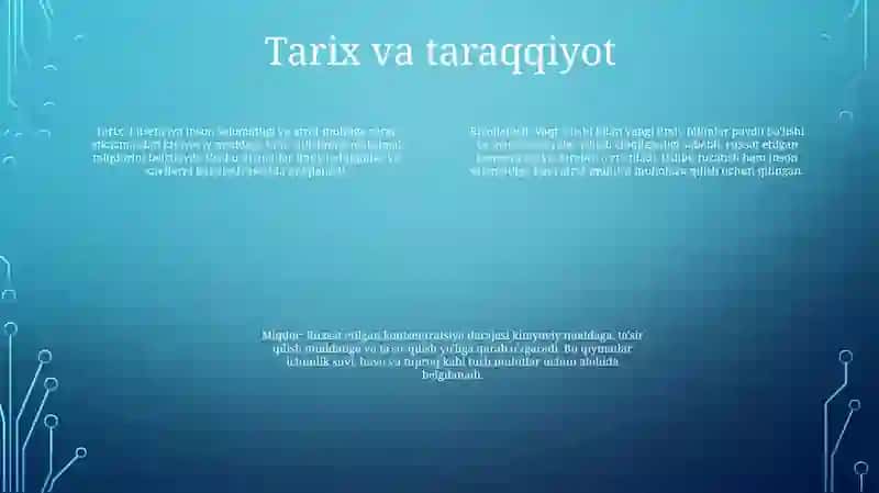 Ruhsat Etilgan Chegaraviy Konsentratsiyalari Miqdori 3