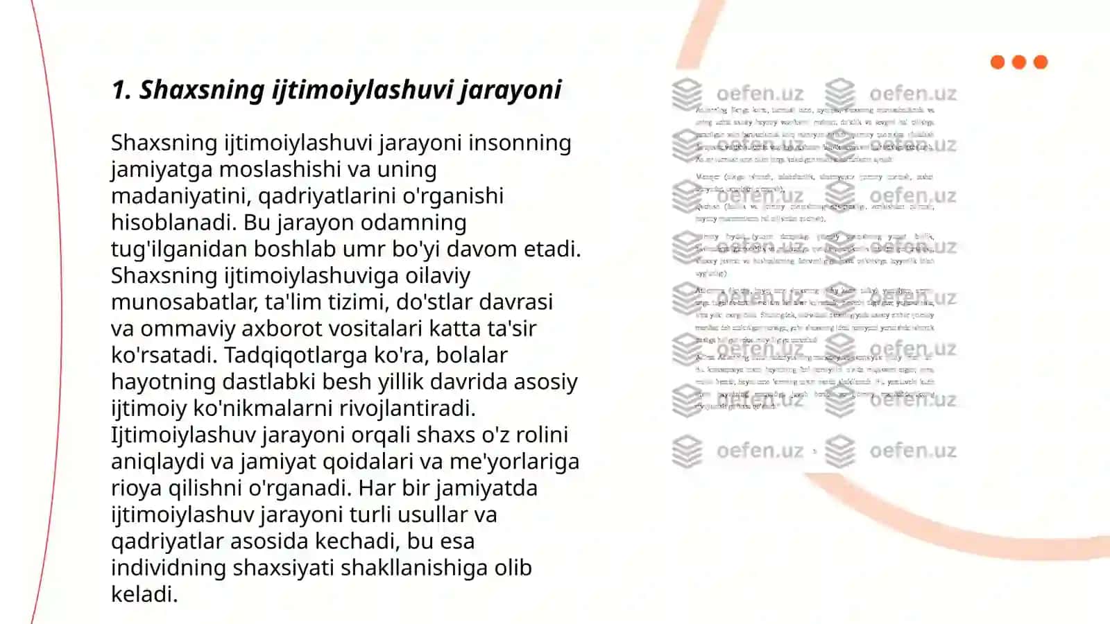 Shaxsning ijtimoiylashuvi va ijtimoiy hulq-atvori 3