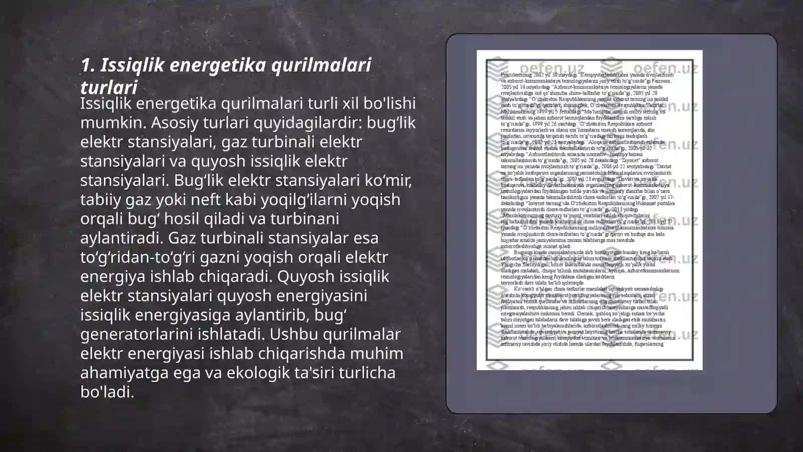 Issiqlik energetika qurilmalari 3