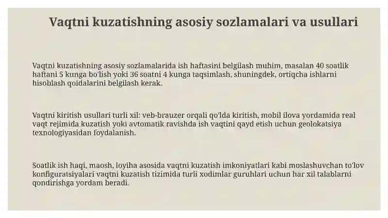 Ish kuni xronometraji 3