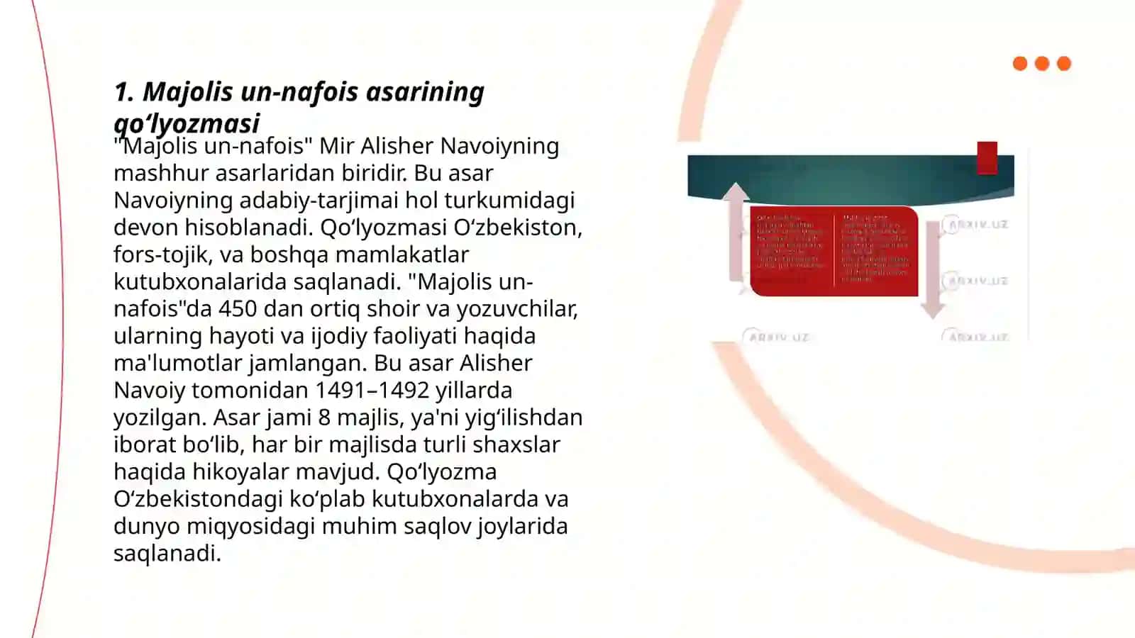 "Majolis un-nafois" asarini oʻrganish 3